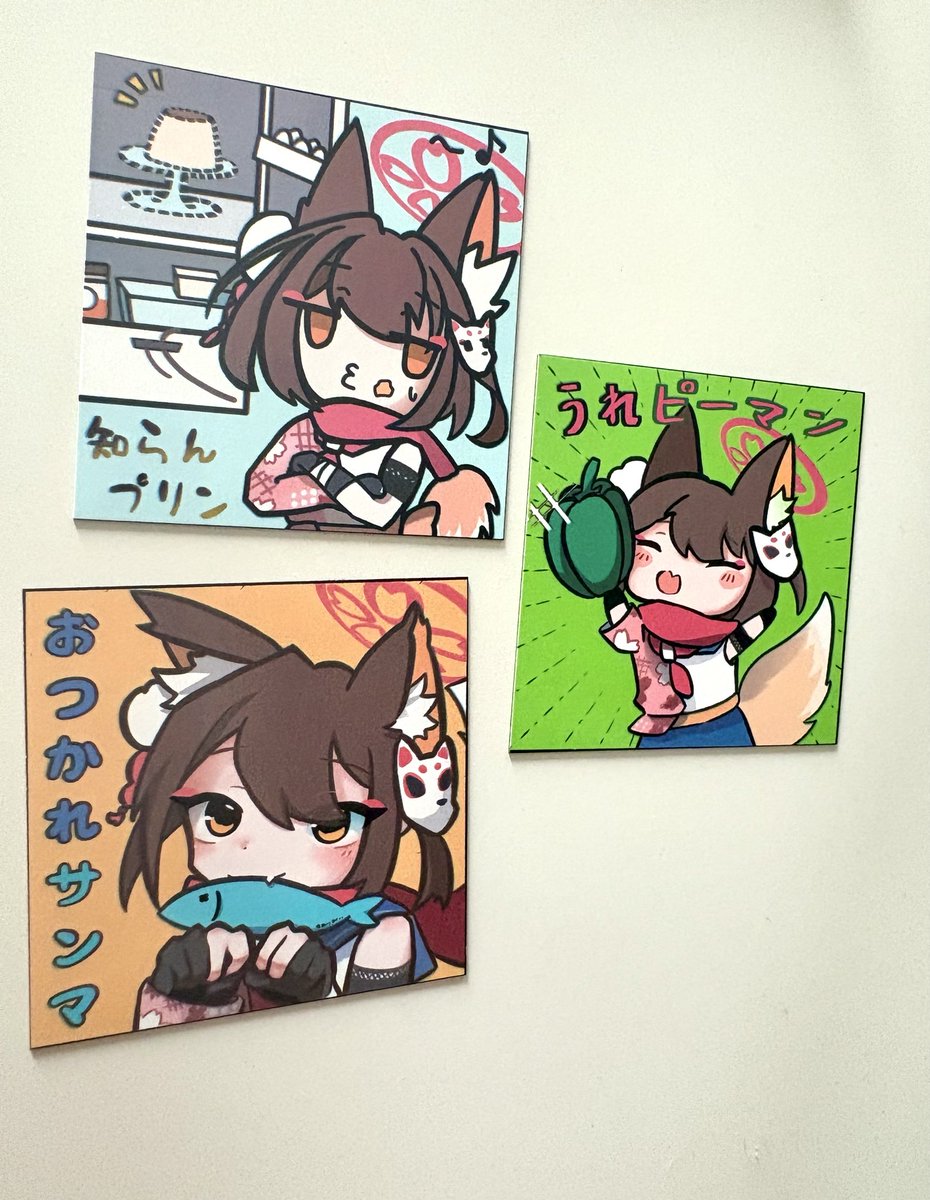 #久田イズナ

マグネット　貼るとこんな感じです〜