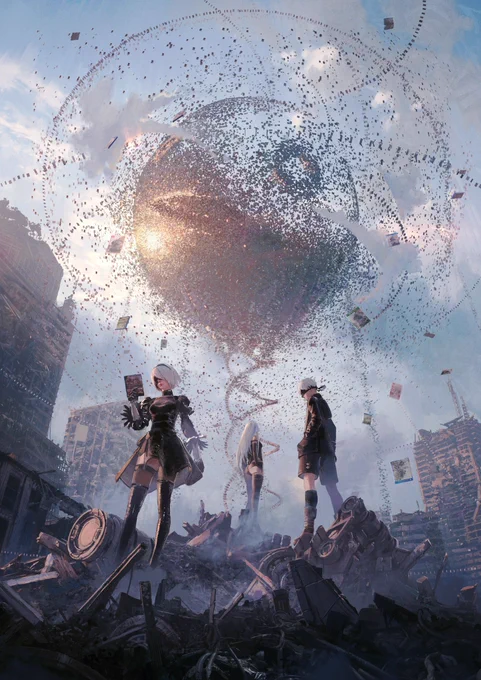 NieR: Automata 9th Anniversary celebrates exceeding 10 million copies worldwide and PlatinumGames gives us this beautiful artwork.
