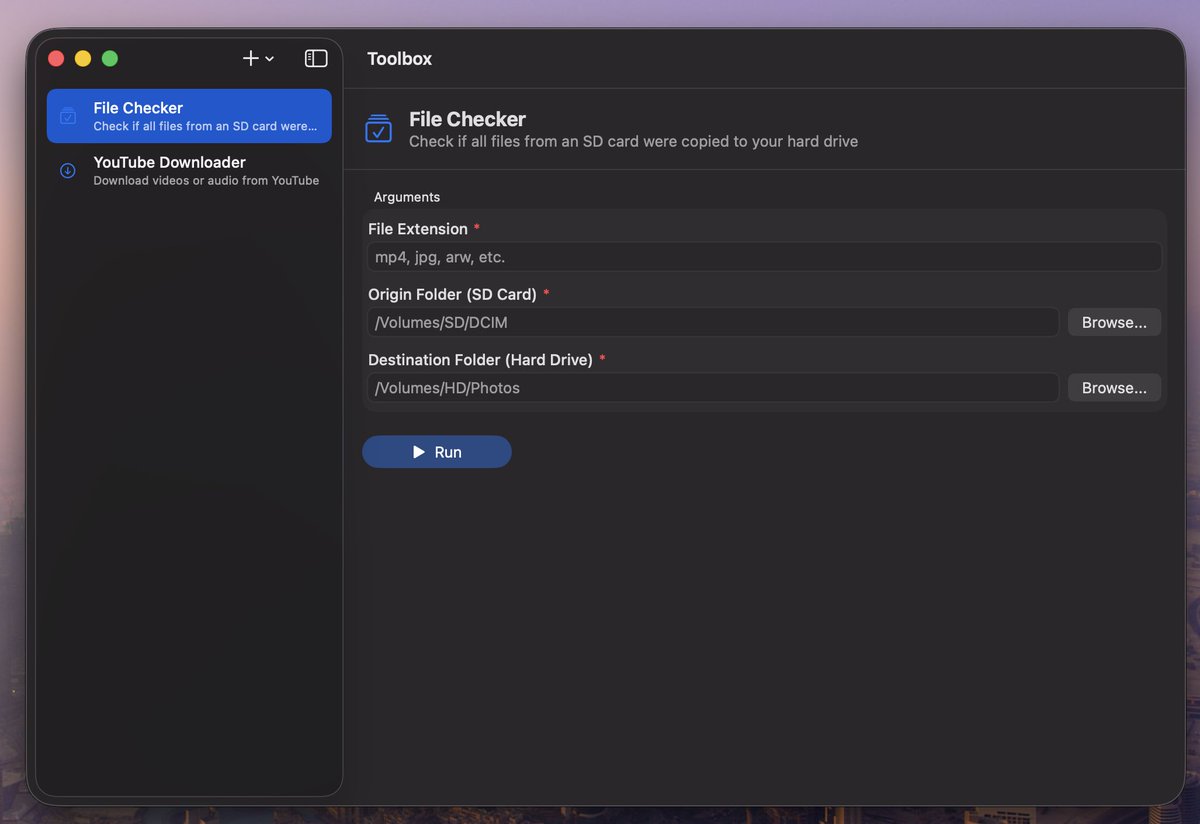 JonyMoney_'s tweet photo. So I started building a small Mac toolbox app:

• Store custom commands
• Import existing ones
• Add a simple UI on top
• Chain them together

Now I can do:

Download
→ Transcribe with Whisper
→ Analyze
→ Output video structure

All in one flow. https://t.co/aeblAcLm0c