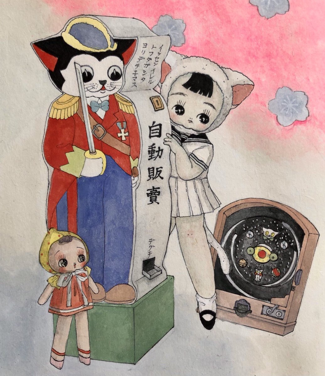 この絵を描いた時この現象で苦しめられたww 絵になってる自動販売機を