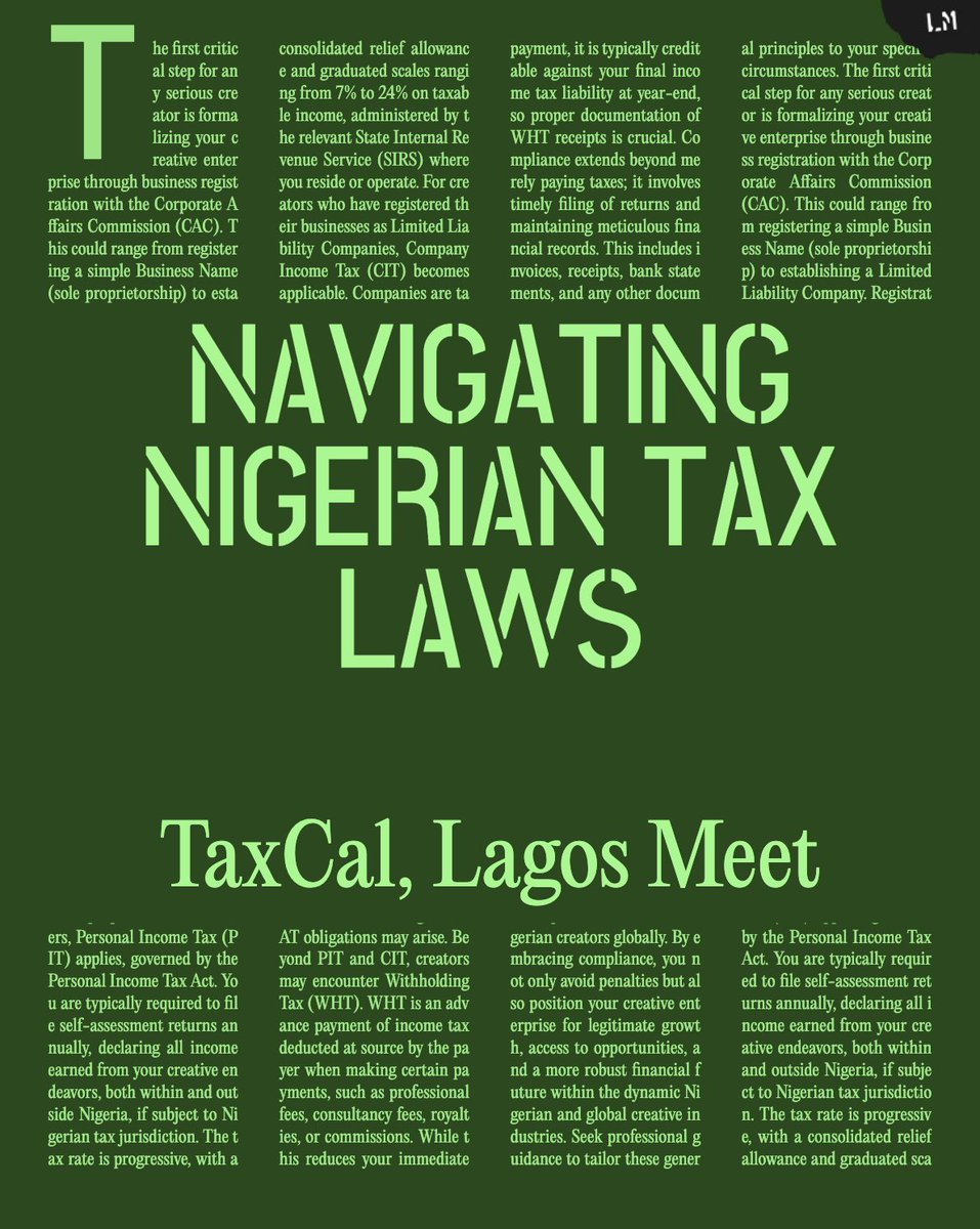 With the new Nigeria Tax Act 2025 now in effect, many freelancers, creators, and small business owners are asking: Do I need to pay tax? How much? What’s changed?

We spoke to Kayode Onafowora, founder of TaxCal — an app built to simplify tax calculations to break it all down.