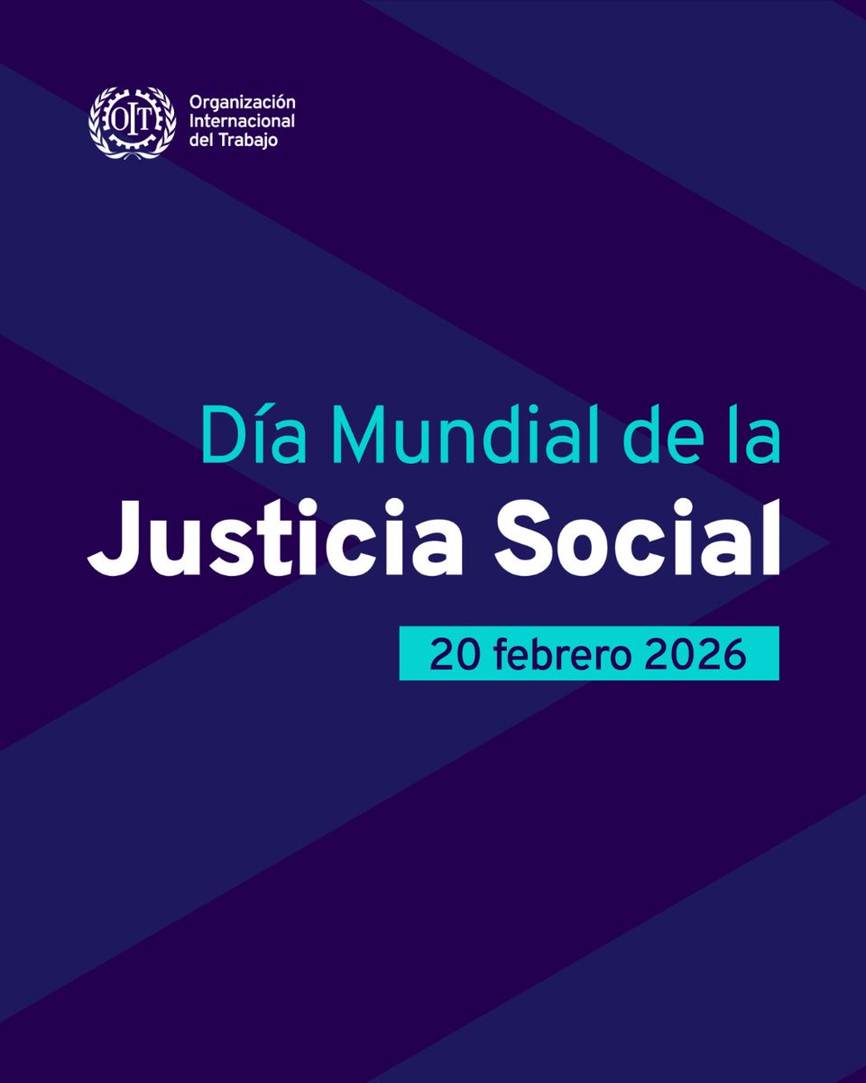 La justicia social para todas las personas significa: 

✔️ Acceso a una educación de calidad
✔️Oportunidades de trabajo decente
✔️Protección social universal

El #DiaDeLaJusticiaSocial es un llamado a la acción.