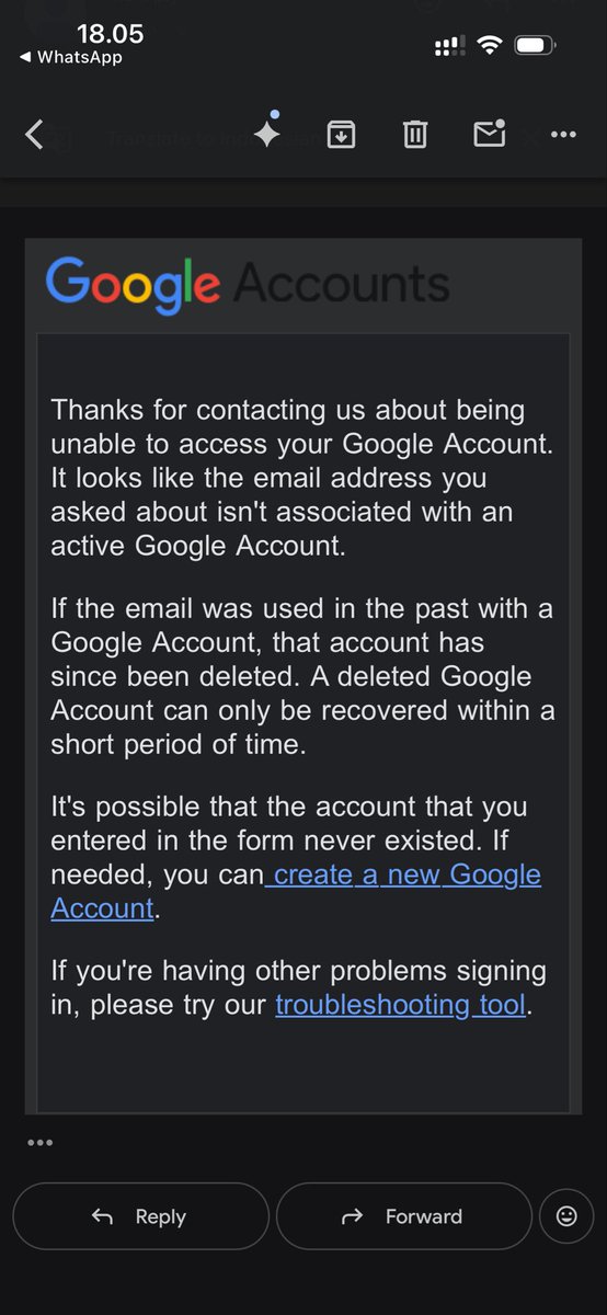 rachelxptr's tweet photo. Hi, @TeamYouTube 

I would like to ask why I received this notification saying that the email address provided in my YouTube termination appeal could not be found, even though the email account is still active and is the same one I use to log in to YouTube.
Thank you. https://t.co/JB0oLmeKkA