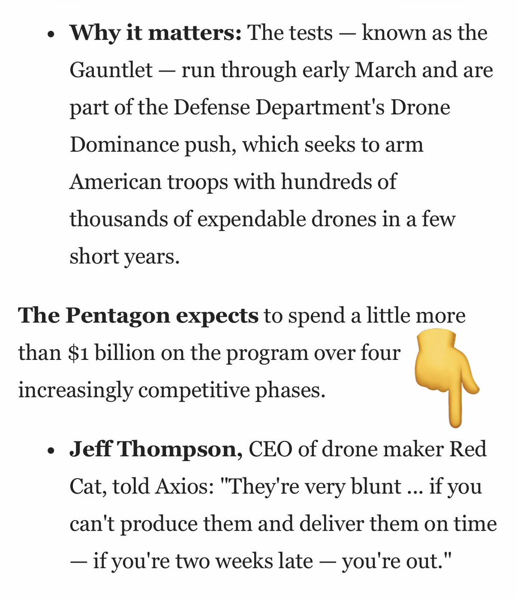 Correct. The Pentagon will establish DRONE DOMINANCE.