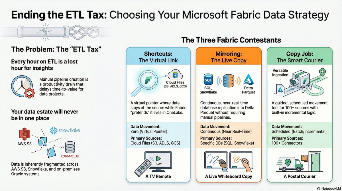 Yes, #FabCon Atlanta is just around the corner, and I'm already excited!
For my "The Ultimate NO ETL Showdown" session, I asked NotebookLM to generate an infographic as an inspiration for the intro. And, it did a pretty decent job!

See you all in Atlanta next month!