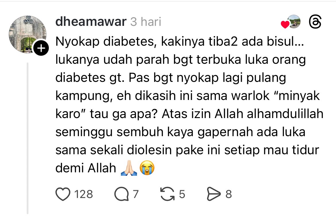 INI SERIUSAN?? KENAPA BARU TAU😭

Big thanks to mbak” thread yang udah share life hack minyak ini ampuh buat nyeri kaum” jompo.. semoga cocok juga di kamu🫶