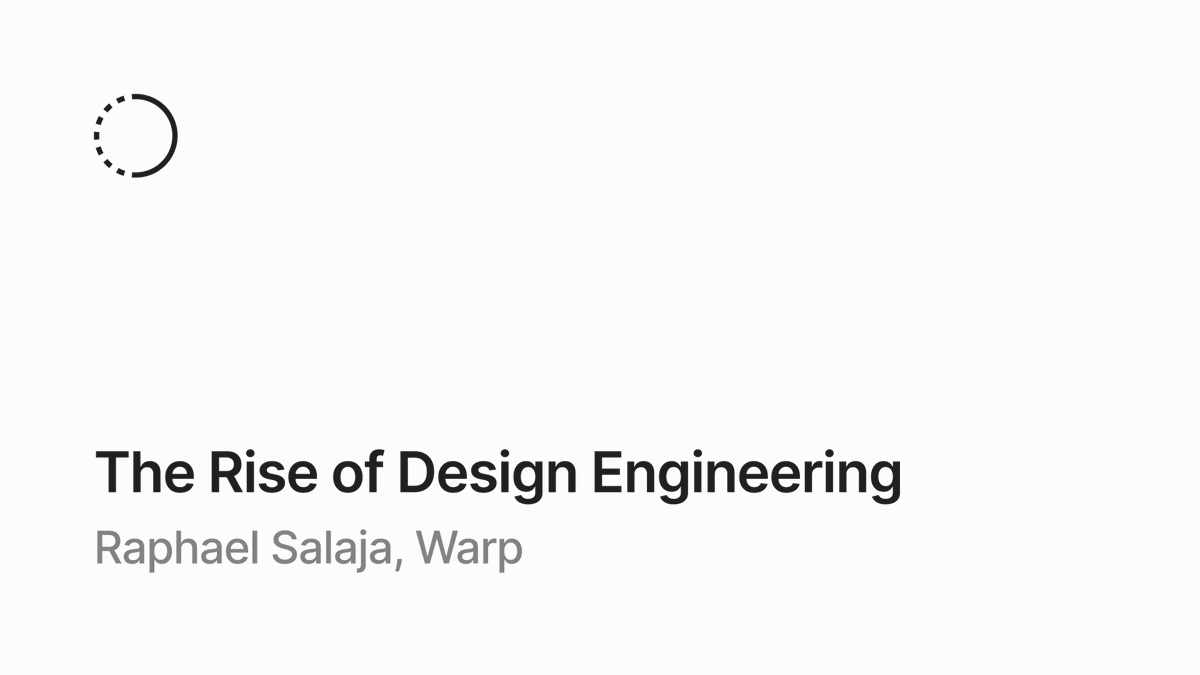 raphaelsalaja's tweet image. Listen to my talk I gave on "The Rise of Design Engineering" @MIT.

→ youtube.com/watch?v=uEMEs4…