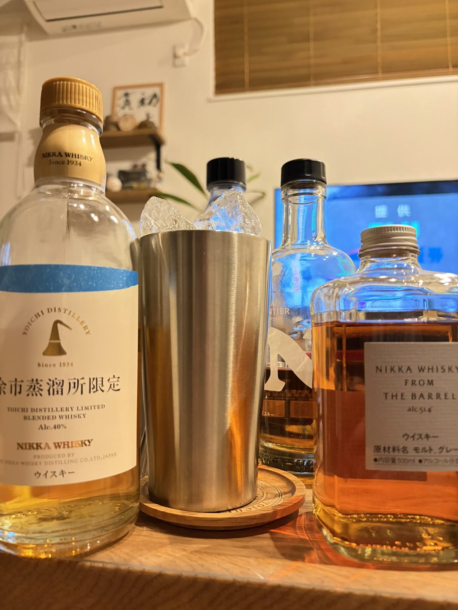 今日はニッカデー！ 余市蒸溜所限定ハイボールから😊 今日の月すごい