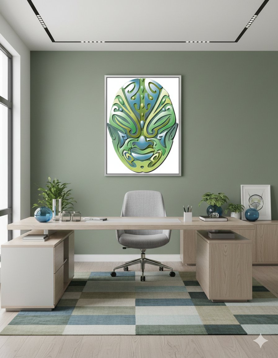 AkiraByOtomo's tweet image. Framed Print on Sale : redbubble.com/fr/i/impressio…

I wanted to blend tribal motifs with a contemporary, layered look. It presents flowing shapes &amp;amp; smooth gradients that create depth and a sculptural feel without relying on heavy detail

#tribal #maskart #abstractpattern #greenart