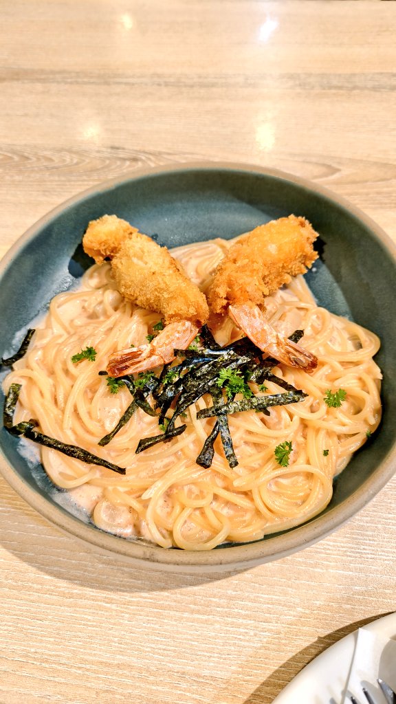 สปาเกตตี้เมนไทโกะนัวๆ😁