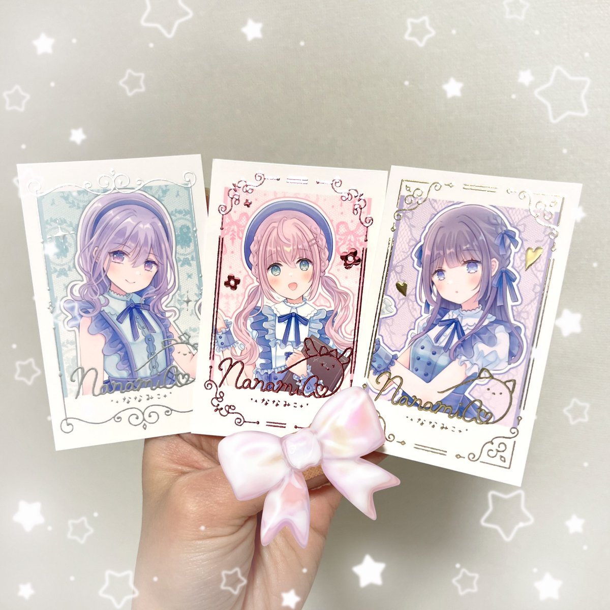 COMITIA155 チェキ風カードができました！🎀 箔押しが本当にかわいくて