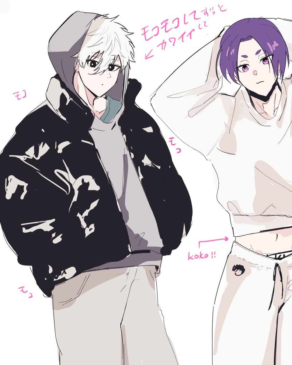 ngro。冬服らくがき。カルバんクライnチラつかせてほし