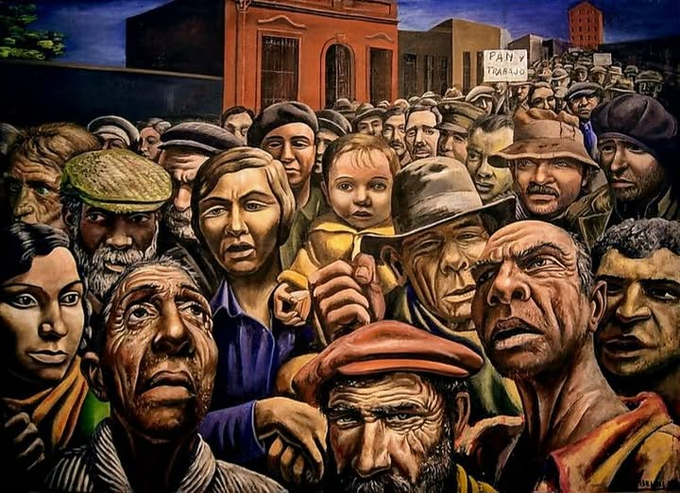 El arte que nos recuerda la Fuerza del Pueblo  
Somos lo que defendemos
"Manifestación" A. Berni 1934