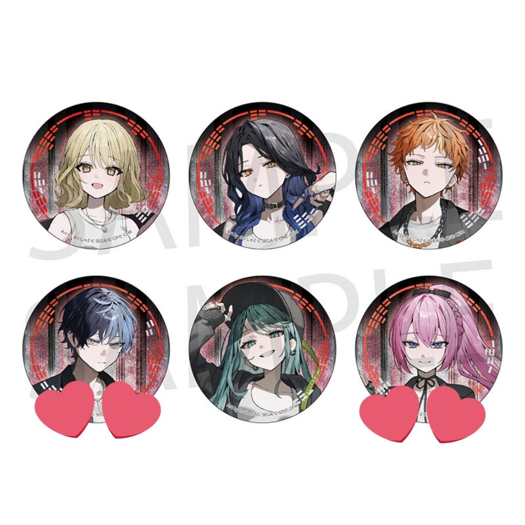 交換・仮約束】 プロセカ イラストレーターコラボ グリッター缶バッジ