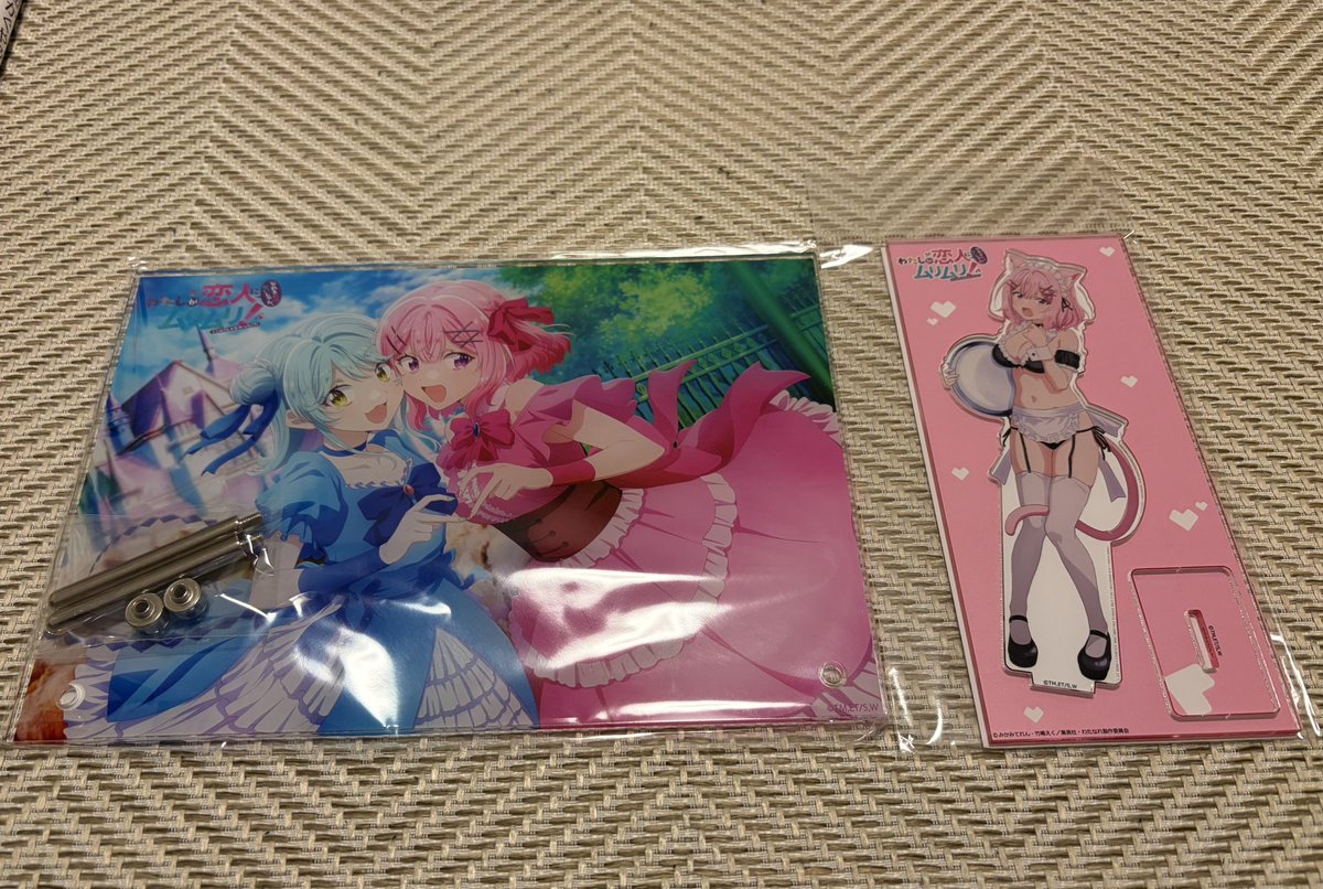 れなかほのアクリルパネルとれなちゃんのアクスタ届いてた✨️ 可愛