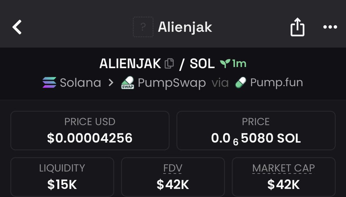 Coin_scientists's tweet photo. We got into $ALIENJAK at $42k Mcap 📈 via my Telegram 

CA : fH1YDRu48pBwedxhNxTRSLsriqx3ysUntRbKMtkpump

#SOL #ALIENJAK https://t.co/T5G9hAWIMt