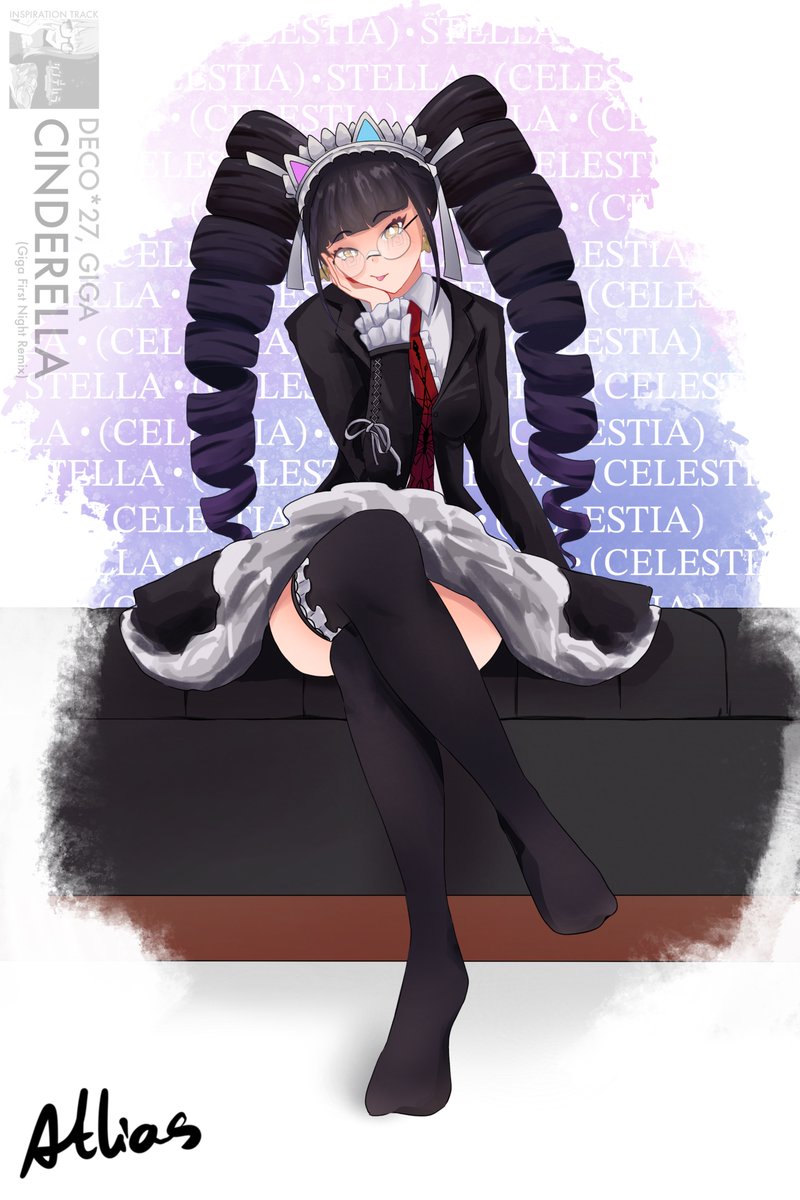 Gift for <a href="/Catsaryck/">Catsaryck</a>! Mashing up their OC Stella (remixing Erisa fortnite) as Celestia (danganronpa)! It’s a big thanks to them for providing their extremely early support to my twitter!

 #fortnite #erisa #fanart #digitalart #フォートナイトイラスト