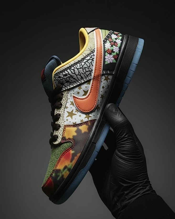 johnnyx_btc's tweet photo. “WHAT THE” SB DUNK 2025 CUSTOM 

If you know me I redesign a new “What The” Dunk concept every year. This was last year’s concept to reality. Comment what pairs you would love to see incorporated into the 2026 version!! 

Designed by @johnnyskicks aka @johnnyx_btc https://t.co/46AUUScgST