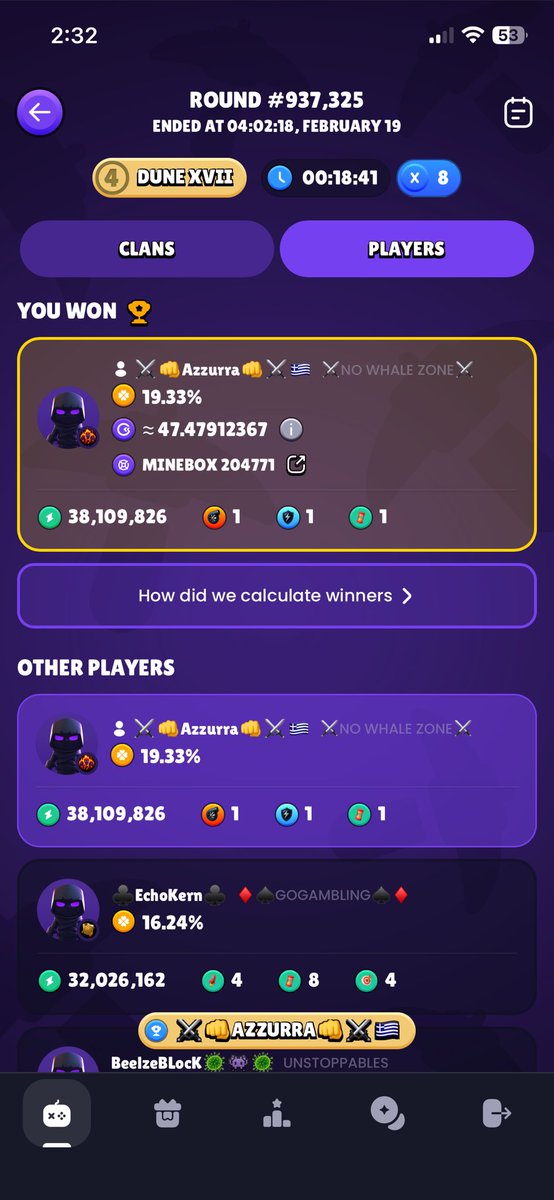 DimitrisK77's tweet image. Good morning fam ☀️

Yesterday was a strong day in #MinerWars #GoMining 🏆
Luck 🍀 helps… but strategy wins.

Staying focused. Staying sharp. ⚔️

@GoMining @GoMiningMW