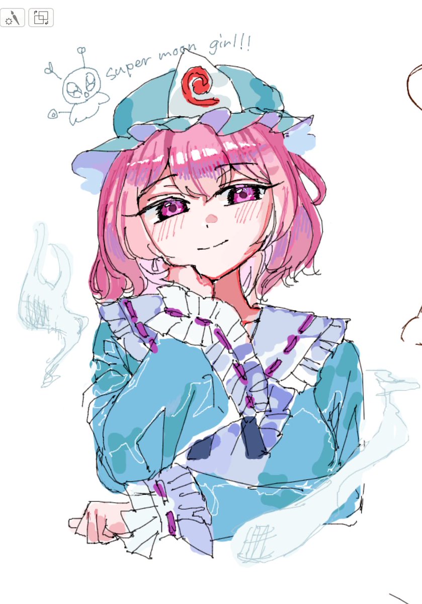 幽々子様描いてきましたー！ありがとう☺️ #東方project