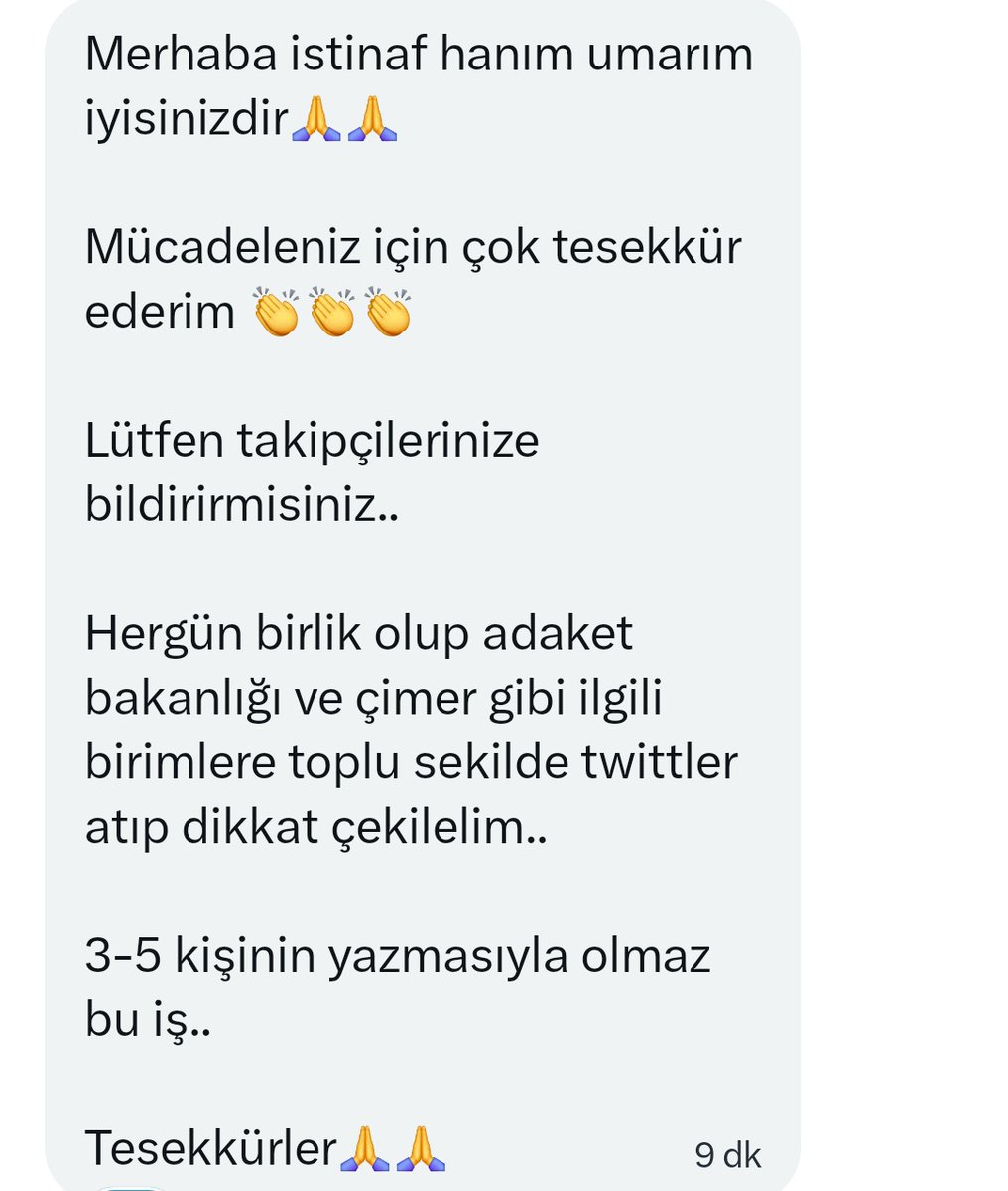 Teşekkürler ederim 🙏 ve elciye zeval olmaz sevgili takipçiler... 
#istinafevimigeriver
#hizlidavakisaistinaf
#evsahibineadalet
#tbk347
#evimiversene
Gibi hashtaglari kullanarak, 
Yetkilileri etiketleyerek yaznaya devam edelim🙋‍♀️