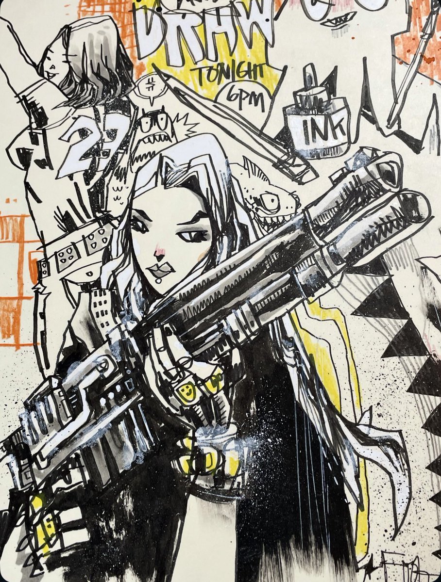 Posse up. Bringin an arsenal of original art to Orlando. OAX table A-26 this weekend! 
💀💀💀
#oax #originalart #jimmahfood