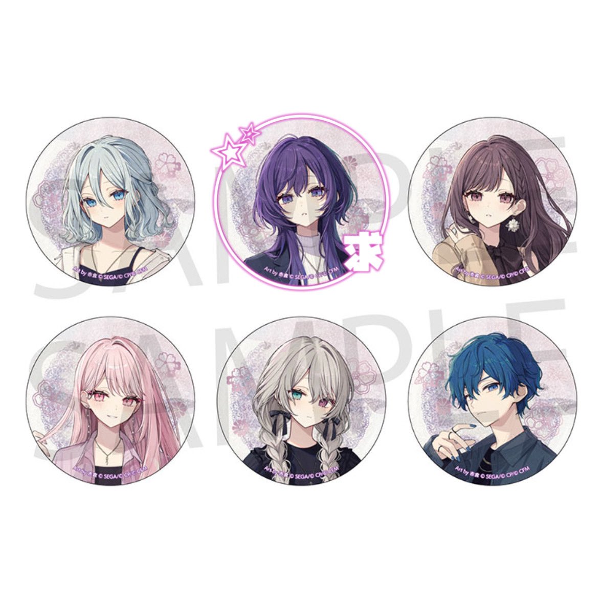 交換 買取 譲渡 プロセカ グリッター缶バッジ グリ缶 イラストレーター