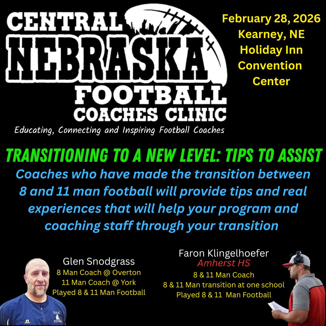 Central Nebraska Football Coaches Clinic tweet media