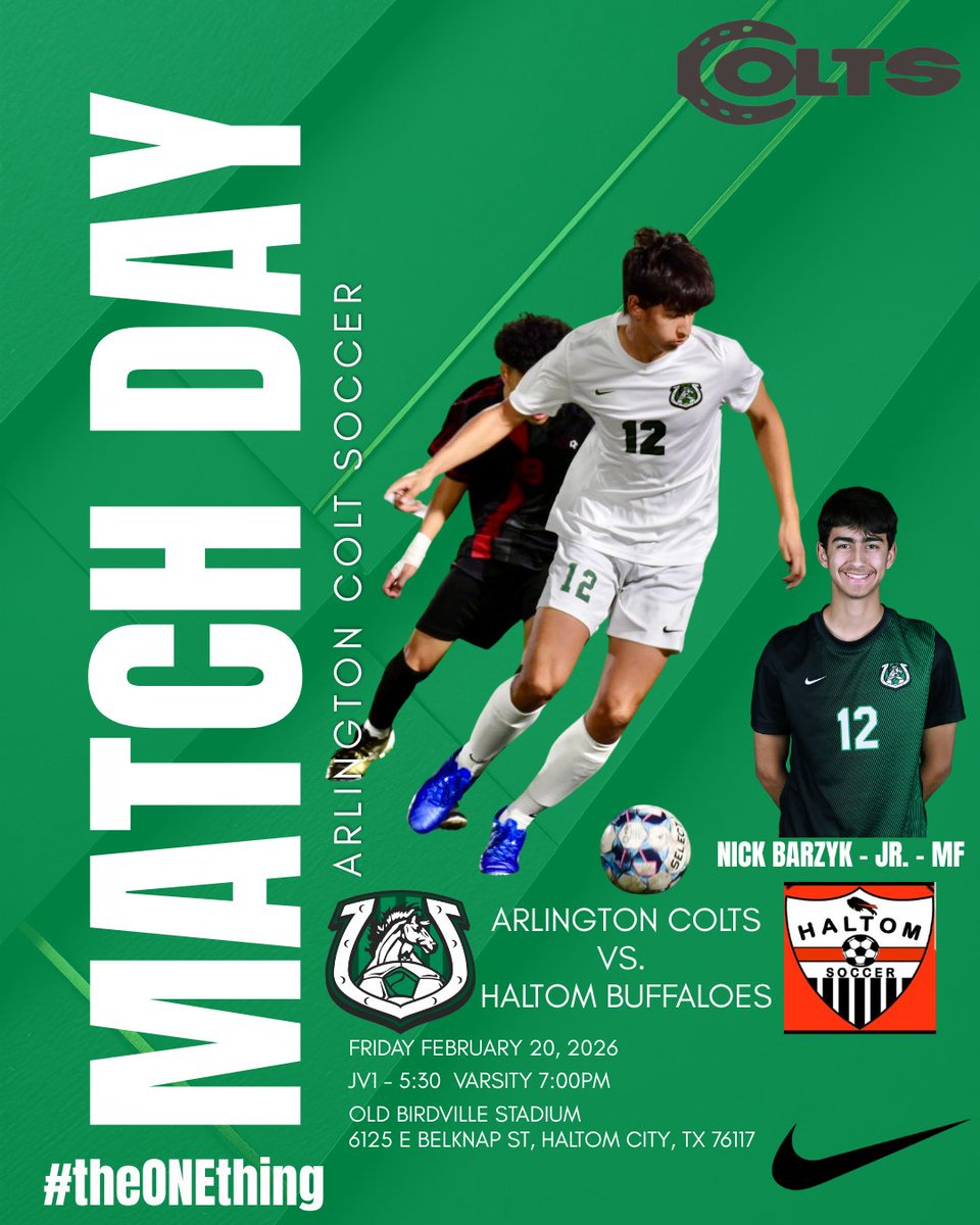 ahscoltsoccer's tweet photo. Round 2 starts tonight!  The boys look to use the momentum from Tuesday night into a big match vs. Haltom.  2 games at Old Birdville.  JV1 at 5:30, Varsity at 7:00 PM  #kickem #theONEthing @AISD_ATH @ArlingtonHigh @tascosoccer @SportsDayHS @dfwvarsity  Let's GOOOO!!!!! https://t.co/aXAtNZaGfC