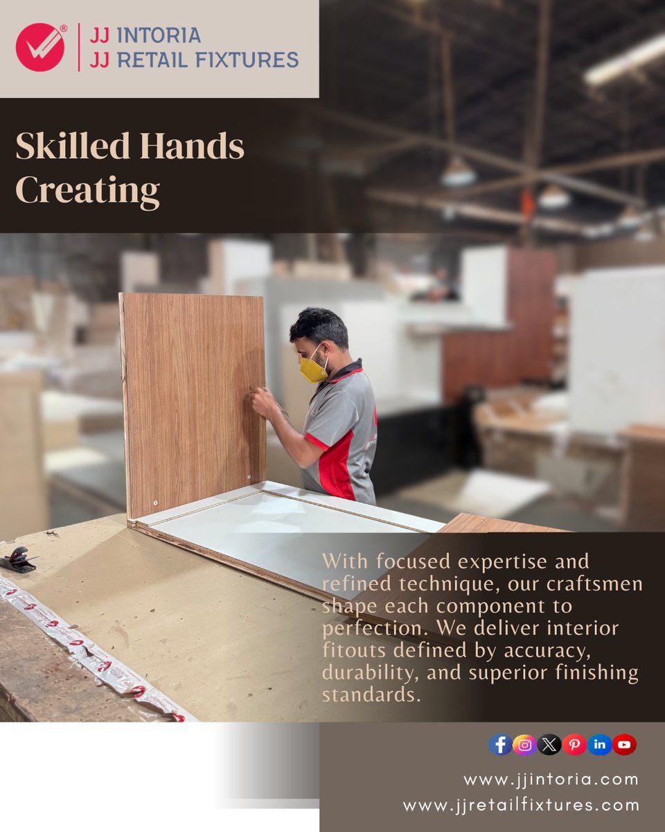 jjretail22's tweet image. Commitment in every corner, quality in every finish.

#JJIntoria #JJretailfixtures #InteriorExperts #RetailFitout #CommercialFitout #AttentionToDetail #SkilledCraftsmen #ProjectExecution #InteriorGoals #InteriorExecution #FitoutProject