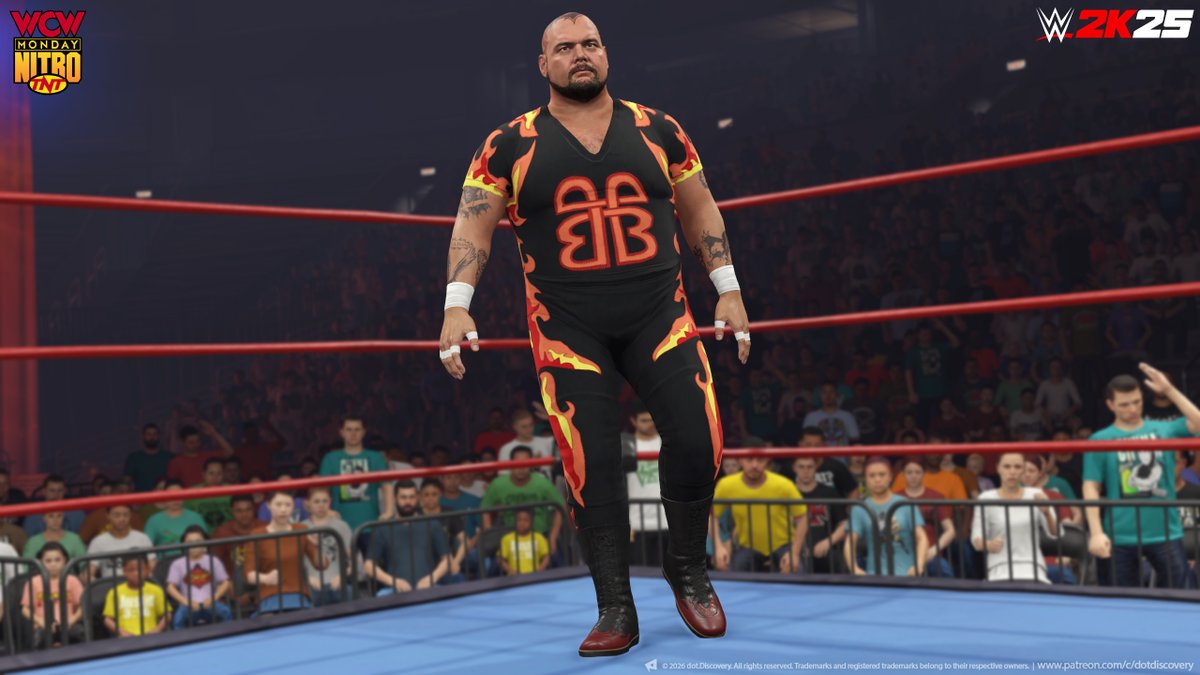 Bam Bam Bigelow for #WWE2K25 now available. 🔻

👉 @dot_Discovery

[ #WCW #WWE2K26 ]