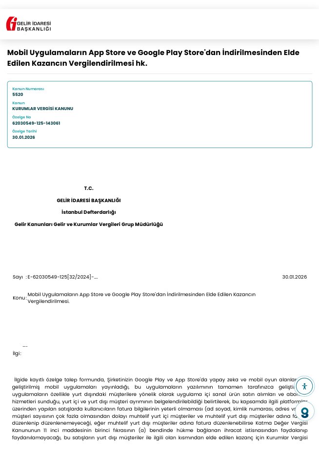 vergiusulkanunu's tweet photo. “Google Play ve App Store'da yapay zeka ve mobil oyun alanlarında geliştirilmiş mobil uygulamaları yayınladığı,bu kapsamda ilgili platformlar üzerinden yapılan satışlarda KDV ve KVK kapsamında uygulaması hk”
#özelge #mobiluygulama #googleplay #appstore #vergi #görüş #vergilevhası https://t.co/mEfiRS1pI2