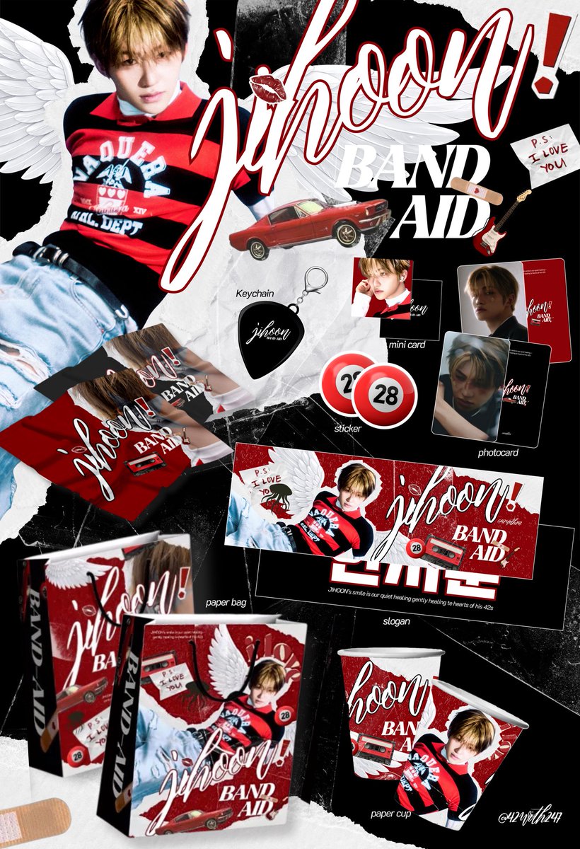 ✰ 𝐉𝐈𝐇𝐎𝐎𝐍 𝐁𝐢𝐧𝐝𝐀𝐢𝐝 𝐠𝐢𝐟𝐭 𝐥𝐢𝐬𝐭 ✰ 

  ↳ #JIHOON_BandAid 🎸🩹 

𓂃𓊝𓄹 location : moaw fan cafe
     🗓️✶ 29/03 𓈃 10.00am - 05:00pm

📕 JIHOON’s smile is our quiet healing gently healing te hearts of his 42s🪼

#JIHOON #TWS