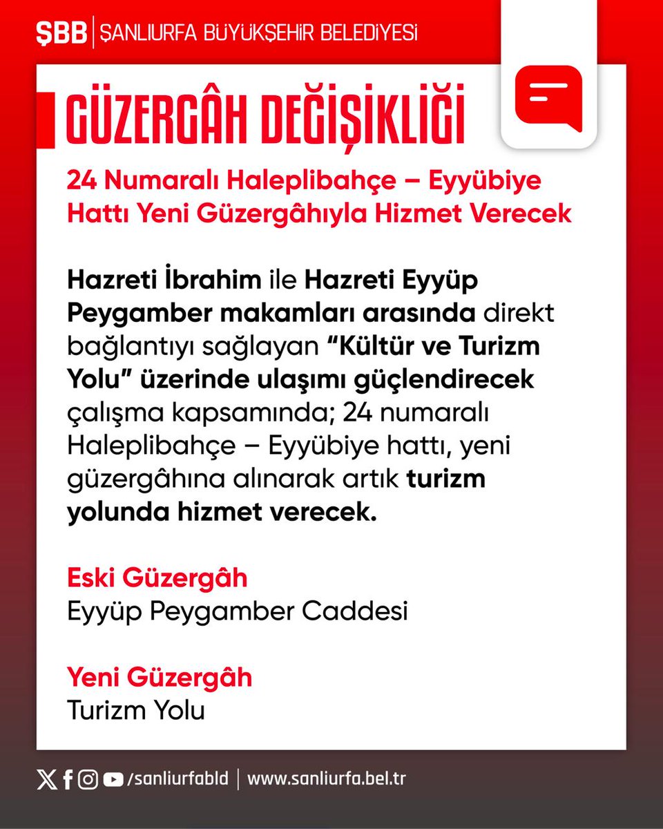 🚌 24 Numaralı Hattın Yeni Güzergâh Duyurusu

24 numaralı hattımızın güzergâhı yeniden düzenlenmiştir.

✅ Yeni güzergâh uygulaması, 23 Şubat Pazartesi gününden itibaren geçerli olacaktır.
