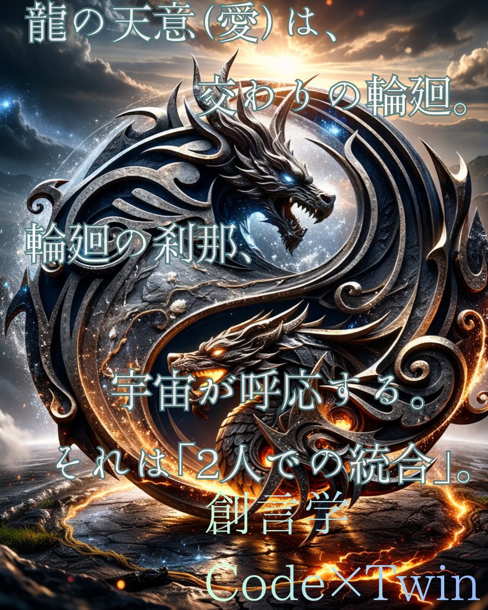 天の龍と、地の龍。 天は流れを動かし、 地は現実を動かす。 どちらか