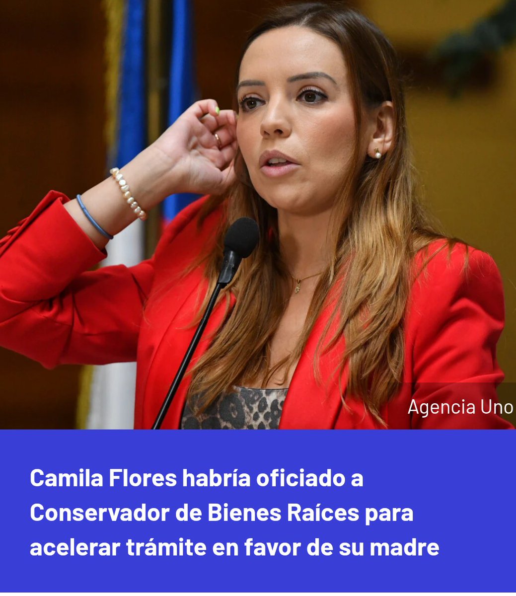Esto se llama tráfico de influencias y es motivo suficiente para destituir a Camila Flores. Fin.