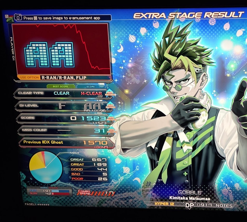 DPのDo it!! Do it!!やGOBBLEやIXをHARDクリアしてました💪 SPはTHE