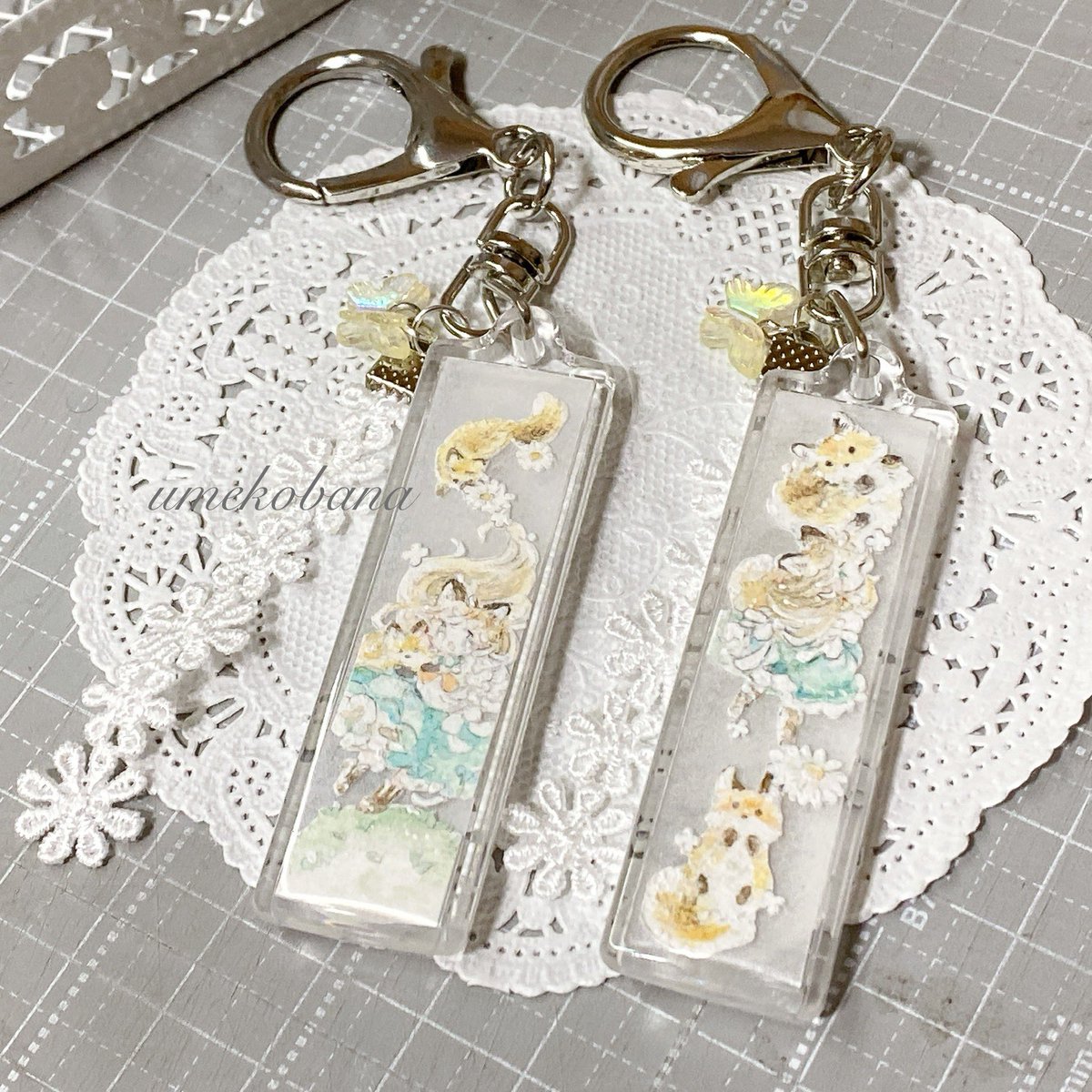 小さな原画キーホルダー ݁˖ ꙳◝✩
おふたつできました♪

 #COMITIA155