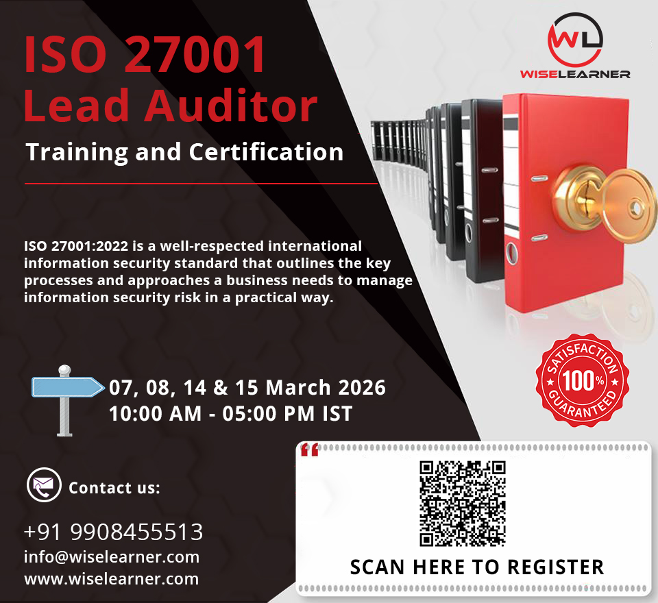 🔍 Elevate Your Career with ISO 27001 Lead Auditor Certification! 🔍

Details: tinyurl.com/3ah62zcm

#ISO27001 #LeadAuditor #Certification #CareerGrowth #WiseLearner