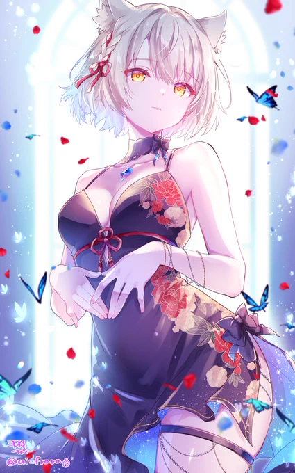 ミオ(再掲) 寒色系のイラストもっと上手く描けるようになりたいな