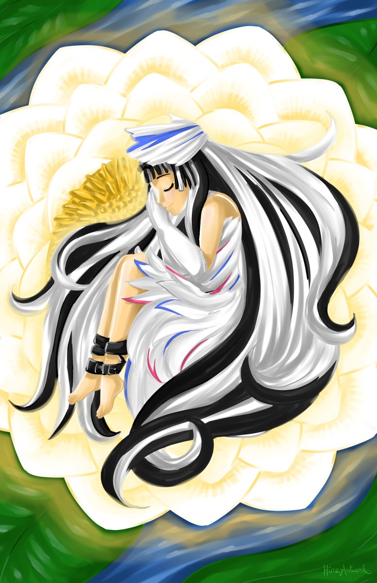 I choose White Lotus for Veyle.
For me, the journey of Veyle finding herself is about rebirth to the purity, resilience hardship through hundred years. 
So, I made her like being born from White Lotus.
#fireemblem