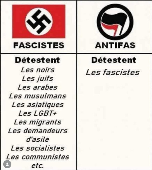 Vu que mon harcèlement commence à prendre fin, je rappelle ceci : l'extrême droite est un cancer.

Ce n'est pas un avis politique, c'est un danger qui amène au fascisme et qui n'a pas sa place dans le débat public.

Être contre l'extrême droite, il y a 15 ans, c'était la normale.