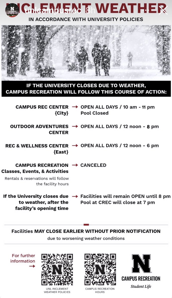 UNL Campus Rec tweet media