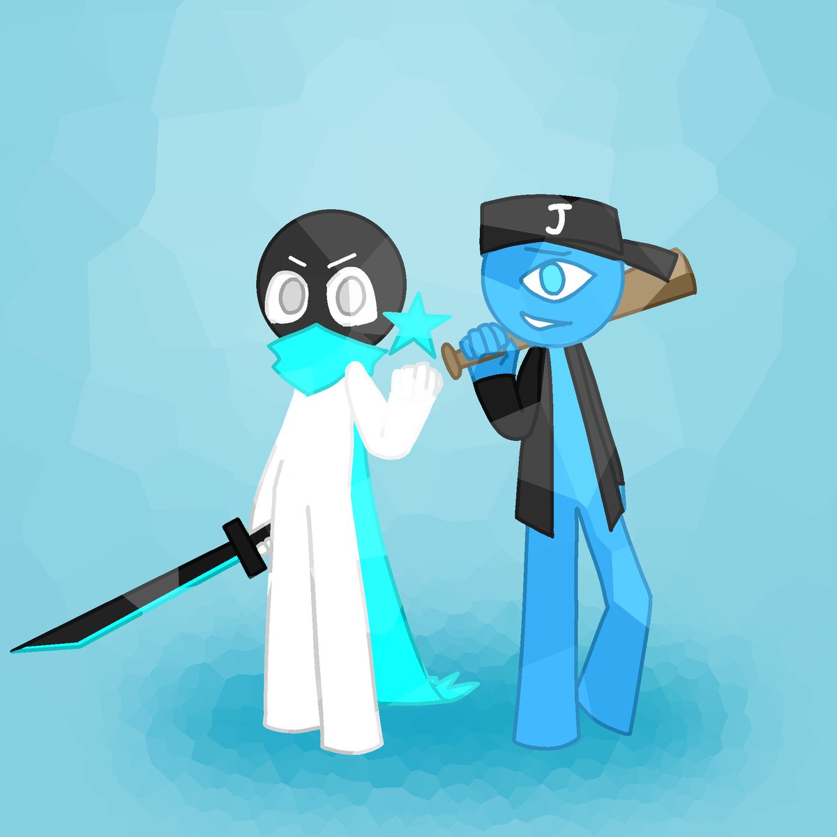 Fumi and Jota
Btw, Happy birthday! <a href="/_Doble_Jota/">Doble Jota</a>  >:D
(I'm use another art style now)