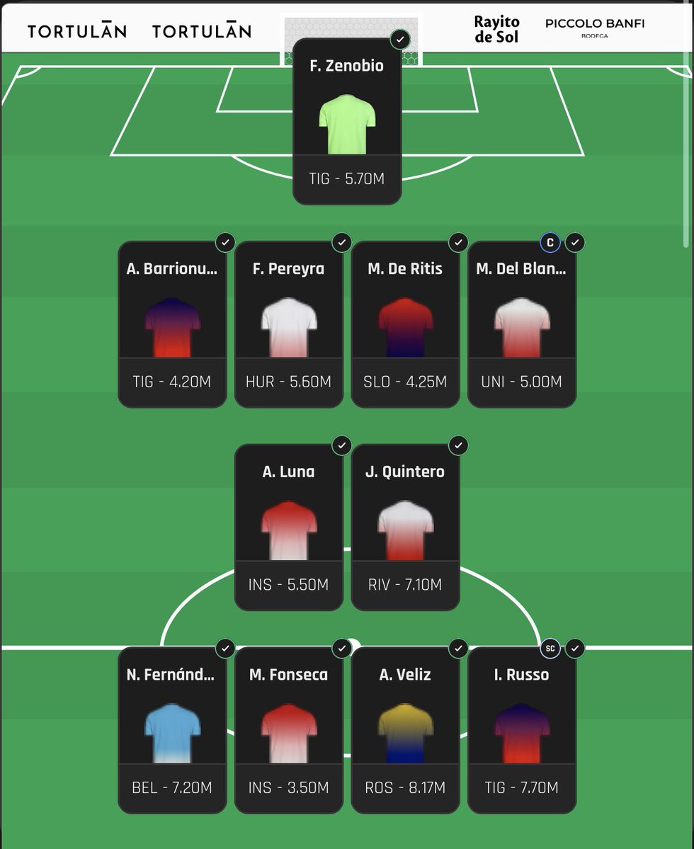 🚨🔥 HOY 17:15 ARRANCA UNA NUEVA FECHA DEL FANTASY. 

✅ Manden su 11 si ya lo confirmaron. Les dejo el del CM ‼️