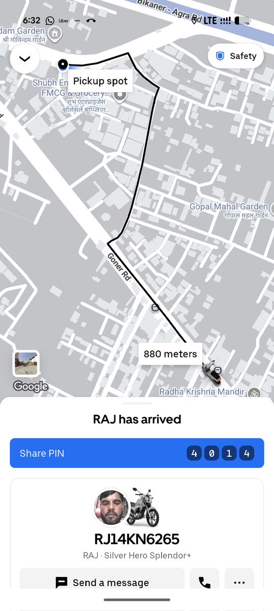 Dear <a href="/Uber_India/">Uber India</a> how can a driver mark have arrived when he's almost a KM away? WTF is this system?