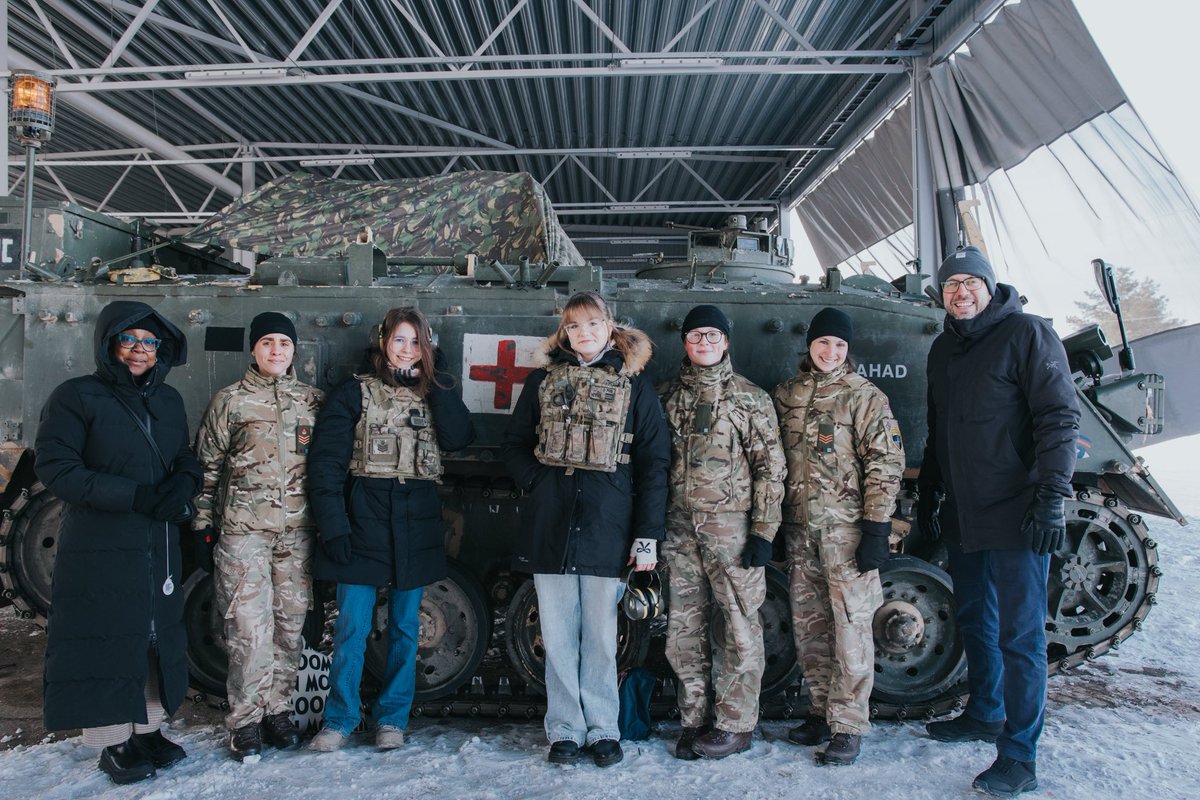 ukinestonia's tweet photo. Two of our participants from AfaD project, had an incredible opportunity to visit @Natobgest where they met their amazing medic team, who shared what it truly means to serve as a medic in the British Army 🏥💪

We are grateful to 2 Med Regiment and @RoyalTankRegt for the support! https://t.co/q2sHmcVJ5O