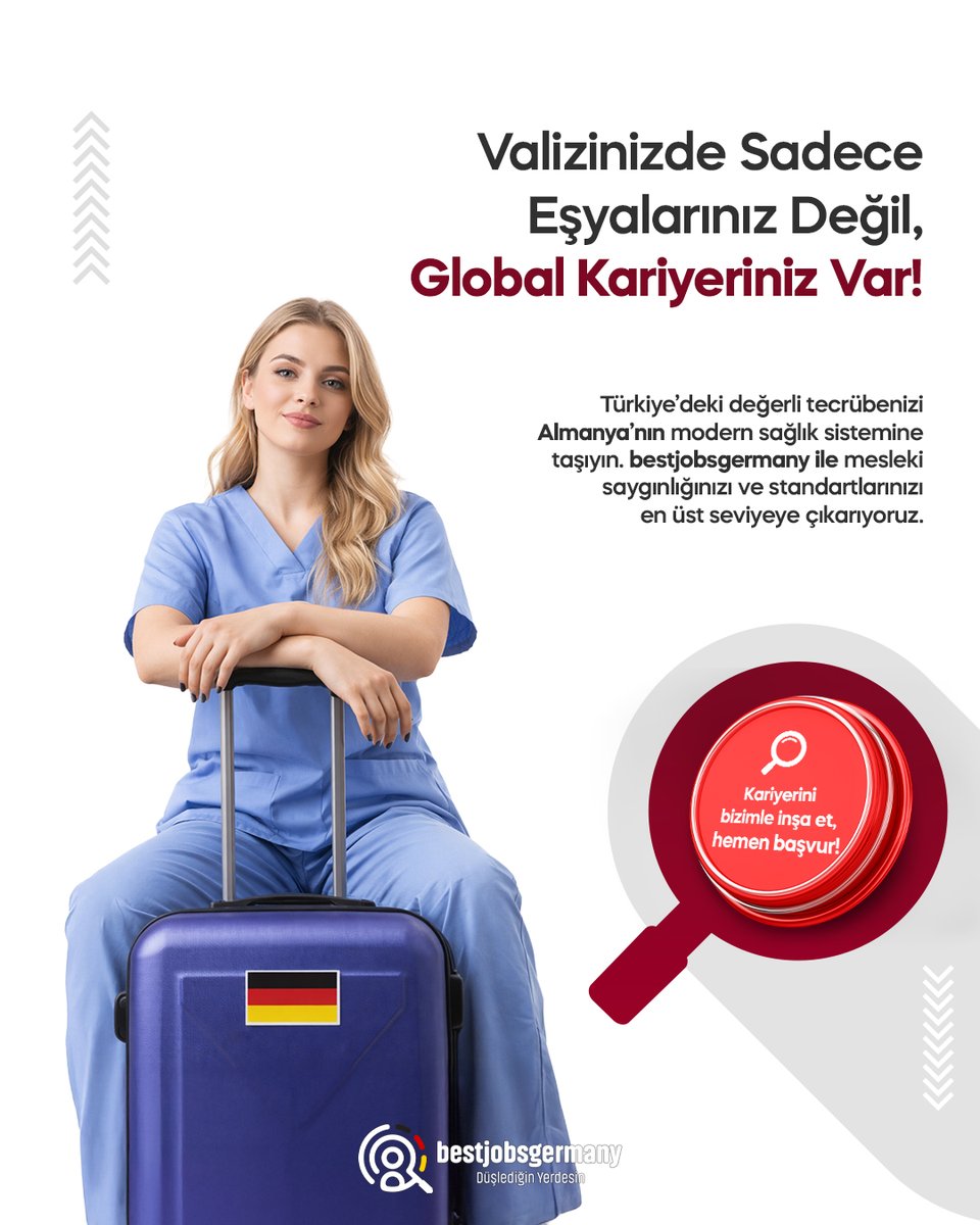BestJobsGermany's tweet photo. Almanya’da kariyerine yeni bir başlangıç yapmaya hazır mısın? 🇩🇪✨

bestjobsgermany ile mesleki saygınlığını ve çalışma standartlarını en üst seviyeye çıkar, global kariyer yolculuğuna güçlü bir adım at.

Kariyerini bizimle inşa et, hemen başvur! https://t.co/ajmndMndqM