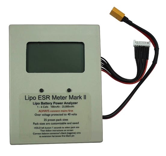 SpeedzoneUSA's tweet photo. Stop Guessing. Start Measuring!

We now stock the LiPo ESR Meter Mark II

The Mark II gives you the objective data you need to know exactly how your battery packs are performing.
 
 https://t.co/KmECfWegWR https://t.co/PqRJUXKzlk