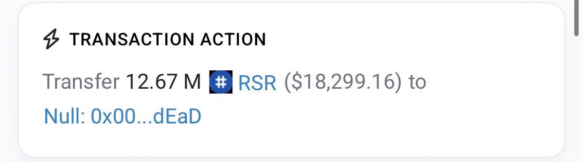 BIGGEST TOKEN BURN IN THE $RSR HISTORY

Burn official happens and is viewable on-chain now! 

There were 12,670,000 $RSR tokens burned just this  month! !!!!
